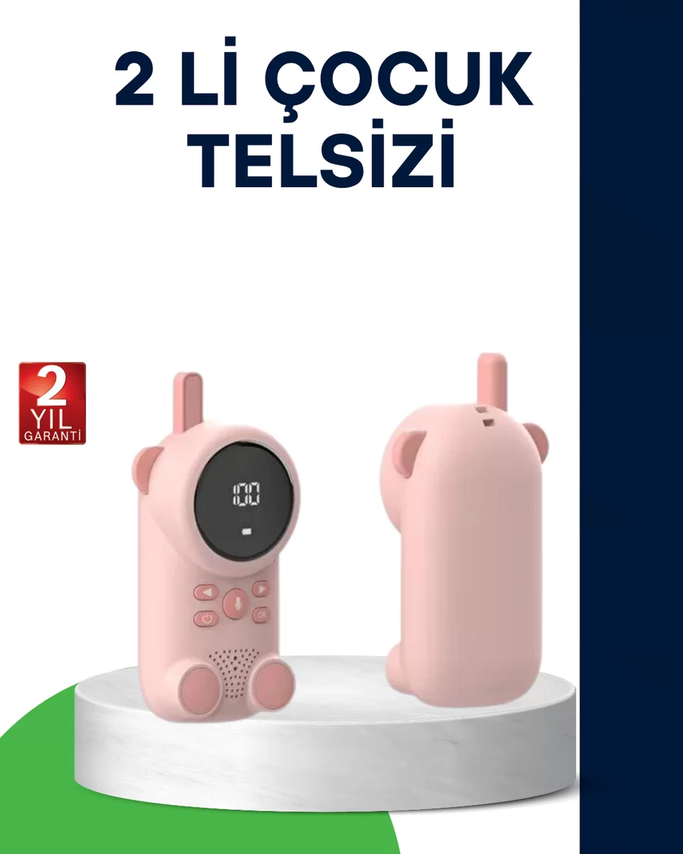 LCD Ekranlı Bebek Telsizi – İki Yönlü Ses Uzun Menzil Çocuk Dostu Tasarım 1 LCD Ekranlı Bebek Telsizi – İki Yönlü Ses Uzun Menzil Çocuk Dostu Tasarım
