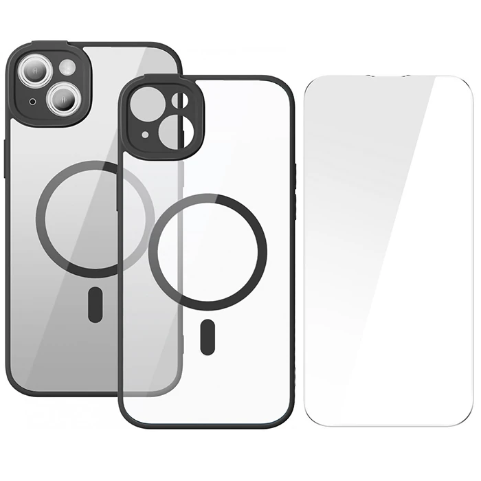 Baseus Frame Series iPhone 14 6.1 Kamera Koruyuculu Magsafe Kılıf + Tempered Ekran Koruyucu Set 1 Baseus Frame Series iPhone 14 6.1 Kamera Koruyuculu Magsafe Kılıf + Tempered Ekran Koruyucu Set