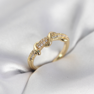 Gold Renk Zirkon Taşlı Sarmal Yılan Model Kadın Yüzük 5886