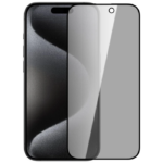 ALLY İPhone 15 Pro 3D Full Privacy Gizlilik Cam Ekran Koruyucu Anti-Spy-(5775)
