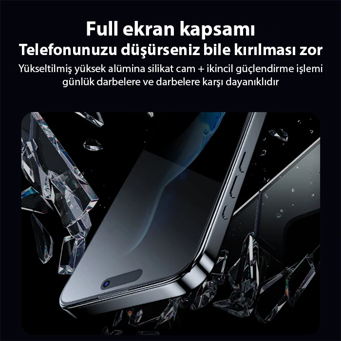 ALLY İPhone 15 Pro 3D Full Privacy Gizlilik Cam Ekran Koruyucu Anti-Spy-(5775) 3 ALLY İPhone 15 Pro 3D Full Privacy Gizlilik Cam Ekran Koruyucu Anti-Spy-(5775) - Görsel 3