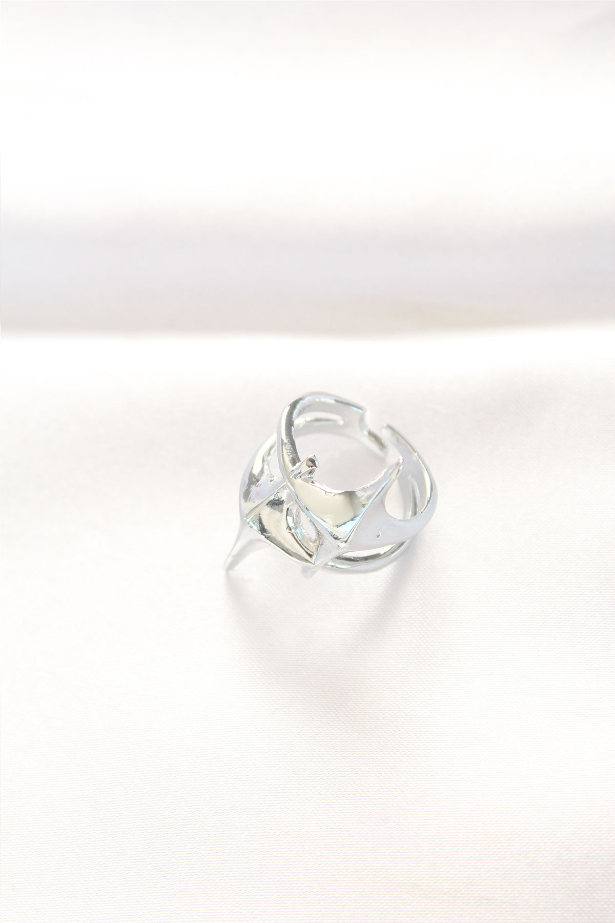 Yıldız Model Silver Renk Ayarlanabilir Yüzük 5886 3 Yıldız Model Silver Renk Ayarlanabilir Yüzük 5886 - Görsel 3
