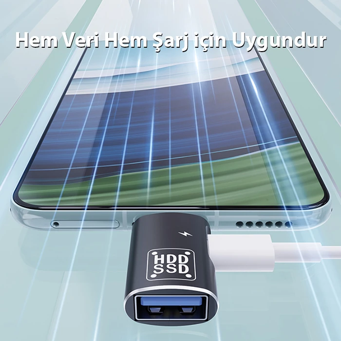 ALLY Type-C To Şarj + OTG 3.0 Dönüştürücü Adaptör-(5775) 3 ALLY Type-C To Şarj + OTG 3.0 Dönüştürücü Adaptör-(5775) - Görsel 3