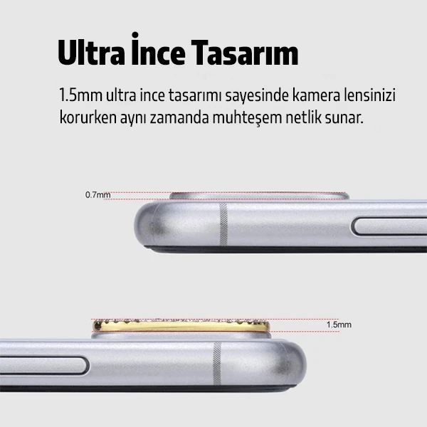 ALLY İPhone 11 Kamera Koruyucu Lens Diamond Taş İşlemeli 4 ALLY İPhone 11 Kamera Koruyucu Lens Diamond Taş İşlemeli - Görsel 4