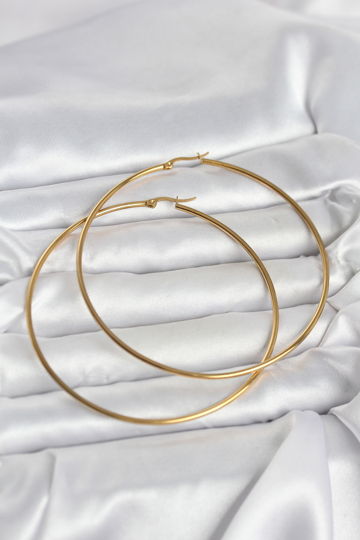 316L Çelik Gold Renk 80 mm Kadın Halka Küpe 5886 1 316L Çelik Gold Renk 80 mm Kadın Halka Küpe 5886
