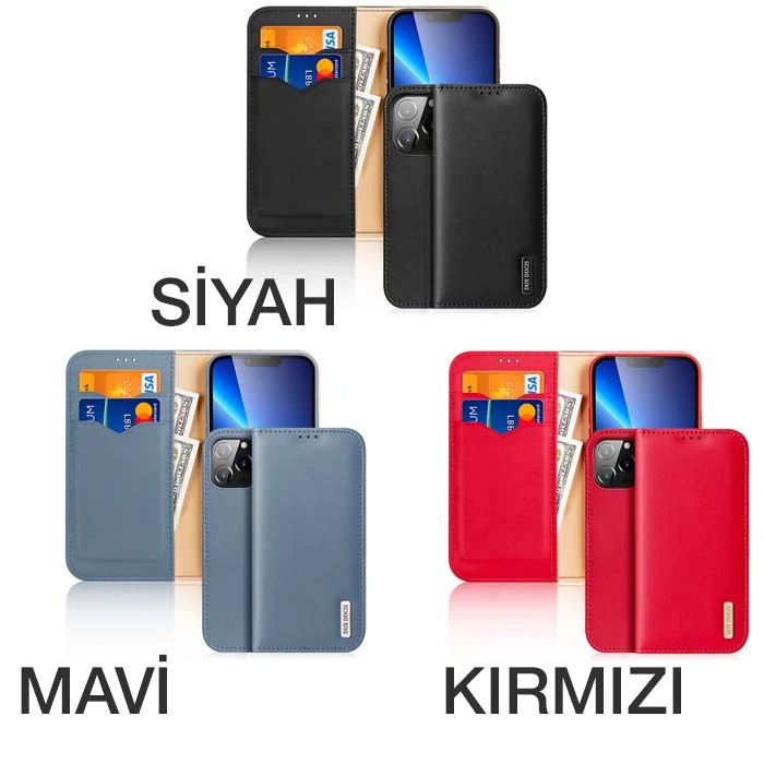 Dux Ducis iPhone 13 Pro Max Kılıf Mıknatıslı Cüzdanlı Deri Kılıf Hivo Series 3 Dux Ducis iPhone 13 Pro Max Kılıf Mıknatıslı Cüzdanlı Deri Kılıf Hivo Series - Görsel 3