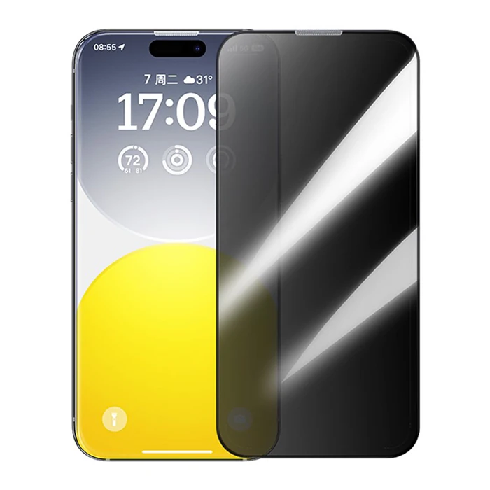 Baseus Corning iPhone 15 Pro Privacy Hayalet Full Koruma Tempered Cam Ekran Koruyucu 1 Baseus Corning iPhone 15 Pro Privacy Hayalet Full Koruma Tempered Cam Ekran Koruyucu