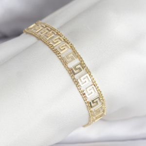 316L Çelik Gold Renk Labirent Model Kadın Bileklik 5886