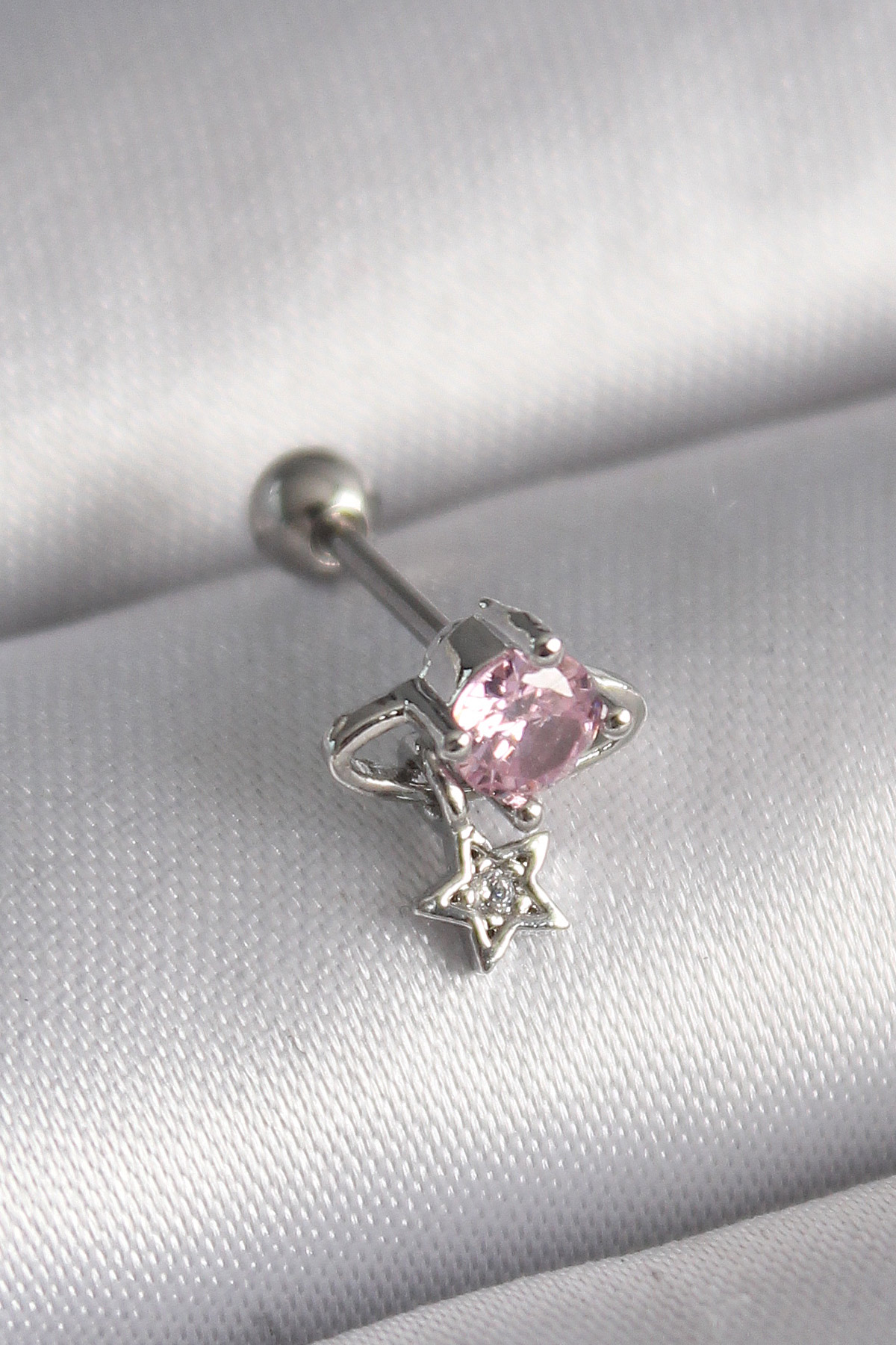 316L Çelik Gümüş Renk Pembe Zirkon Taşlı Sallantı Yıldız Detay Tragus Piercing 5886 1 316L Çelik Gümüş Renk Pembe Zirkon Taşlı Sallantı Yıldız Detay Tragus Piercing 5886