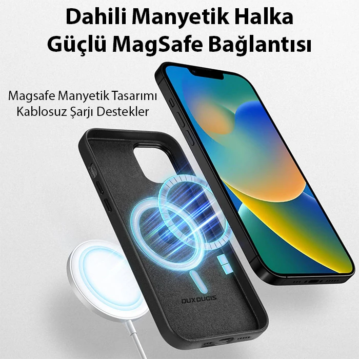 Dux Ducis Grit Series iPhone 14 6.1inç Premium MagSafe Uyumlu Kılıf 4 Dux Ducis Grit Series iPhone 14 6.1inç Premium MagSafe Uyumlu Kılıf - Görsel 4