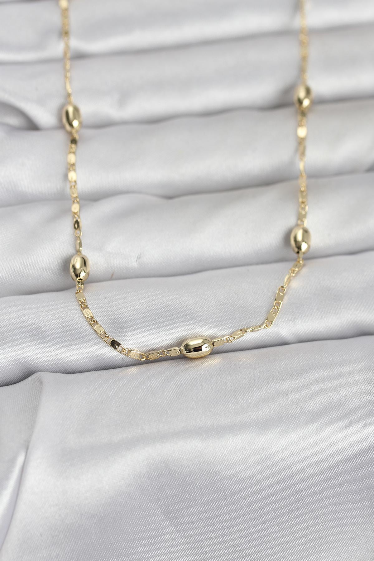 CM 14K Gold Renk Damla Topçuklu Zincir Model 60 cm Kadın Kolye 5886 1 CM 14K Gold Renk Damla Topçuklu Zincir Model 60 cm Kadın Kolye 5886