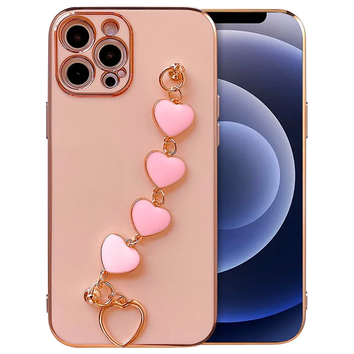 Ally iPhone 12 Pro 6.1inç Kılıf Kalp Bileklik Tutuculu Lüx Silikon Askılı Kılıf 2 Ally iPhone 12 Pro 6.1inç Kılıf Kalp Bileklik Tutuculu Lüx Silikon Askılı Kılıf - Görsel 2