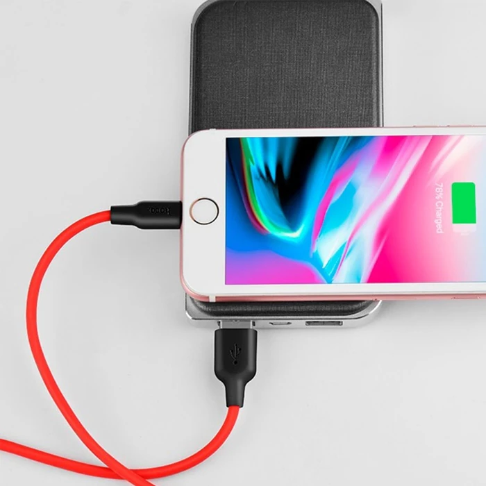HOCO X21 USB to iPhone Lightning 2A Silikon Hızlı Şarj ve Data Kablosu 4 HOCO X21 USB to iPhone Lightning 2A Silikon Hızlı Şarj ve Data Kablosu - Görsel 4