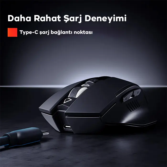 İNPHİC PM6 Kablosuz Fare, Şarj Edilebilir Sessiz Kullanım 2.4G 500 mAh USB Mouse-(5775) 3 İNPHİC PM6 Kablosuz Fare, Şarj Edilebilir Sessiz Kullanım 2.4G 500 mAh USB Mouse-(5775) - Görsel 3