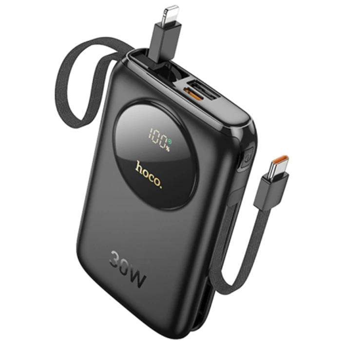 HOCO Q19 Lucky 10000mAh 30W Dijital Göstergeli Kablolu Powerbank-(5775) 2 HOCO Q19 Lucky 10000mAh 30W Dijital Göstergeli Kablolu Powerbank-(5775) - Görsel 2