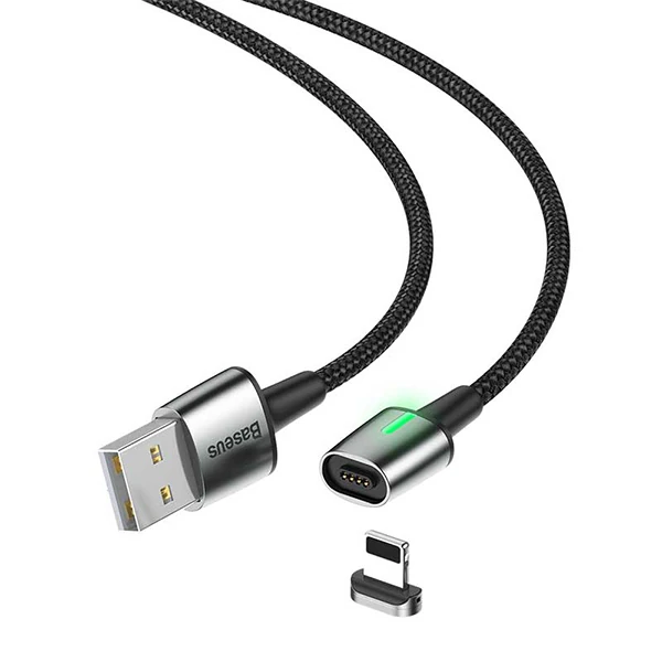 Baseus Zinc Magnetic Usb Kablo Şarj İPhone 14-13-12-11 1Metre 3 Baseus Zinc Magnetic Usb Kablo Şarj İPhone 14-13-12-11 1Metre - Görsel 3