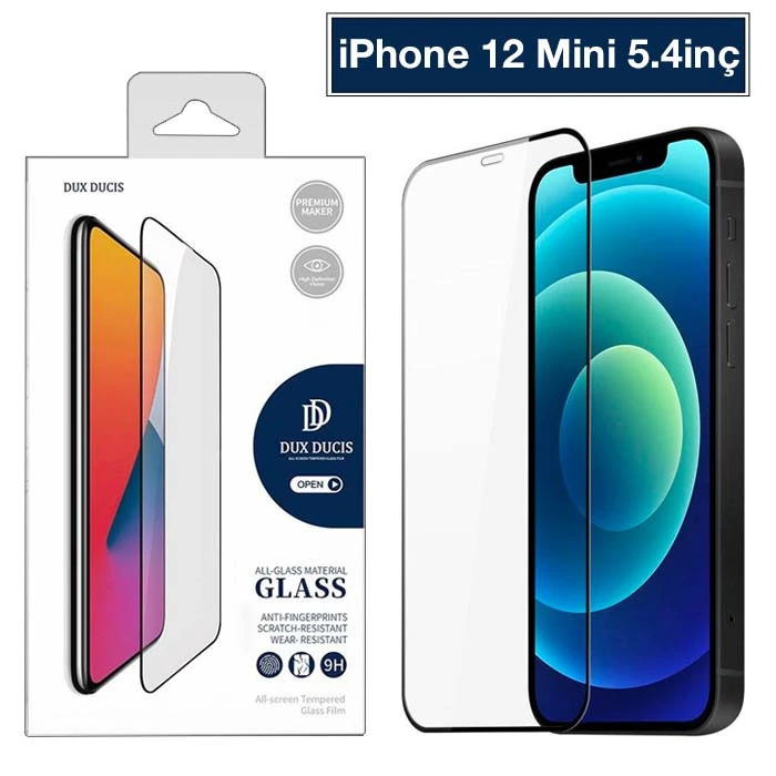 Dux Ducis iPhone 12 Mini 5.4 Tempered Cam Ekran Koruyucu 10D Full Kaplama 1 Dux Ducis iPhone 12 Mini 5.4 Tempered Cam Ekran Koruyucu 10D Full Kaplama
