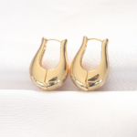 Pirinç Gold Renk Bombeli Küpe 5886