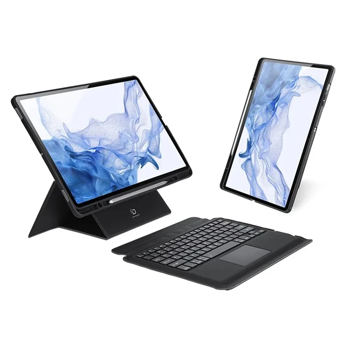 DUX DUCIS Galaxy Tab S8+ / S7+ / S7 FE İçin Ayrılabilir Bluetooth Klavye Touchpad PU Deri Kılıf 2 DUX DUCIS Galaxy Tab S8+ / S7+ / S7 FE İçin Ayrılabilir Bluetooth Klavye Touchpad PU Deri Kılıf - Görsel 2