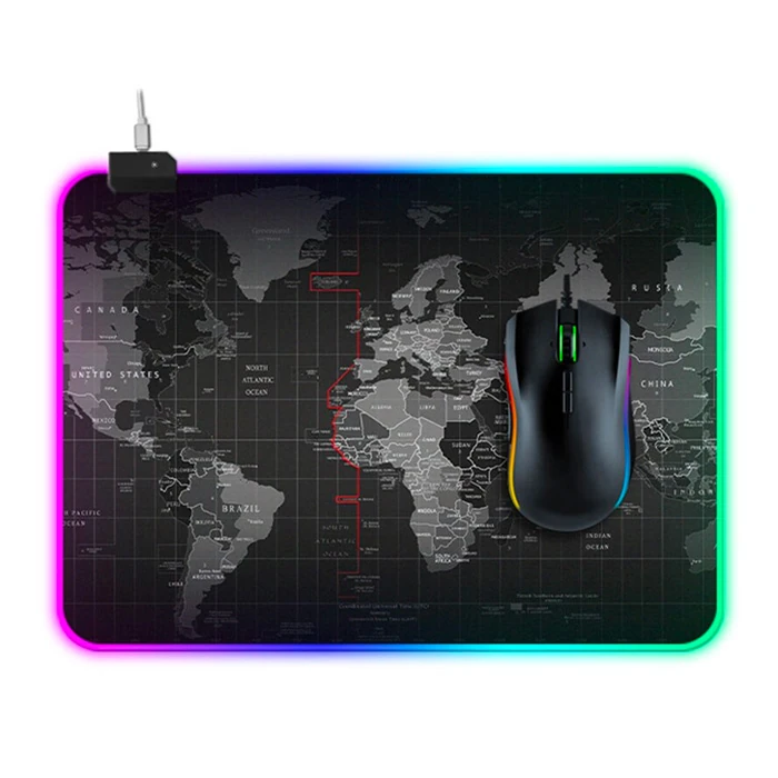 ALLY Dünya Desenli RGB Led Işıklı Oyuncu Mouse Pad 300*250*4MM-(5775) 1 ALLY Dünya Desenli RGB Led Işıklı Oyuncu Mouse Pad 300*250*4MM-(5775)
