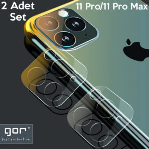 Haydiburaya 84 GOR İPhone 11 Pro/ 11 Pro Max Tempered Kamera Koruma Cam 2adet Set