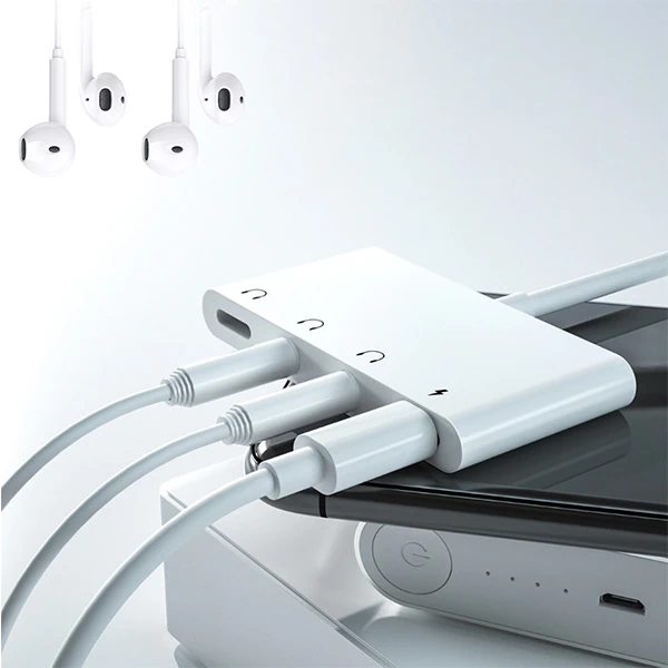 ALLY İPhone 14-13-12-11 4in1 Otg Ses Adaptörü Çift DC 3.5MM Jack 2 ALLY İPhone 14-13-12-11 4in1 Otg Ses Adaptörü Çift DC 3.5MM Jack - Görsel 2