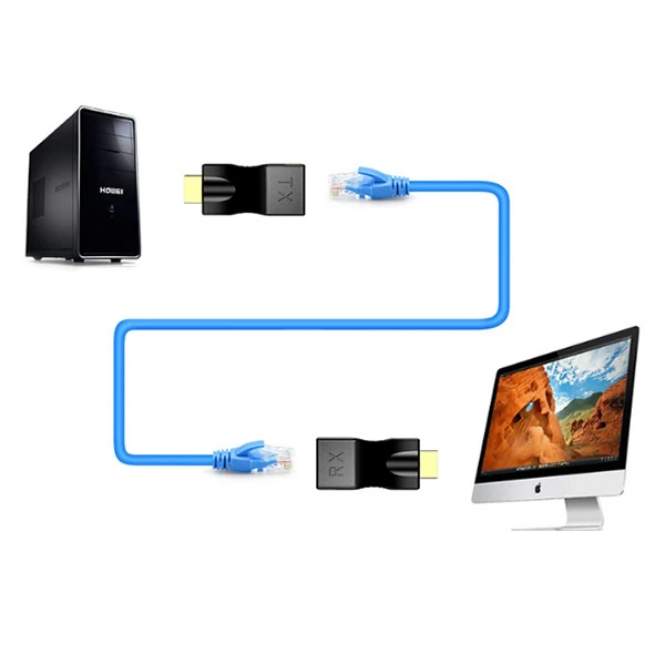 Ally Hdmi Extender 4k 3d Rj45 Cat6 Ile 30m Hdmi Uzatıcı 3 Ally Hdmi Extender 4k 3d Rj45 Cat6 Ile 30m Hdmi Uzatıcı - Görsel 3