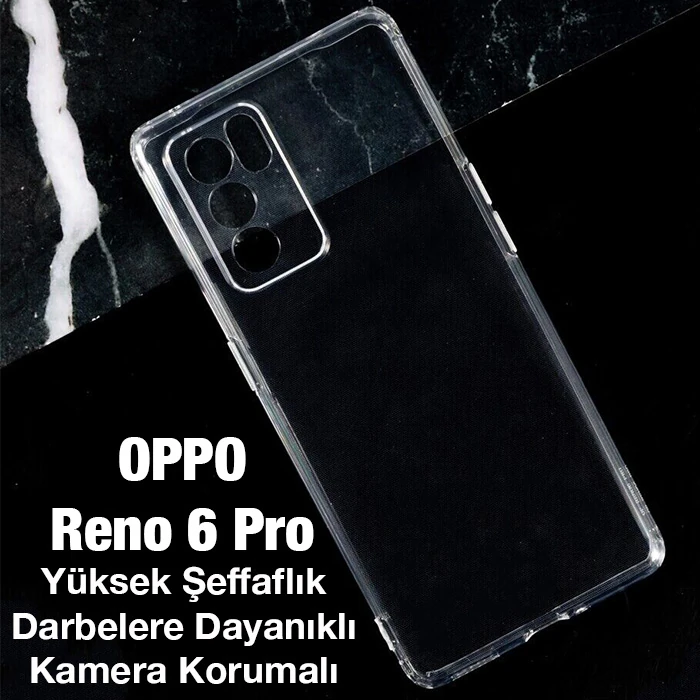 OPPO Reno 6 Pro Kılıf Kamera Korumalı Ultra İnce Şeffaf Silikon Kılıf 2 OPPO Reno 6 Pro Kılıf Kamera Korumalı Ultra İnce Şeffaf Silikon Kılıf - Görsel 2