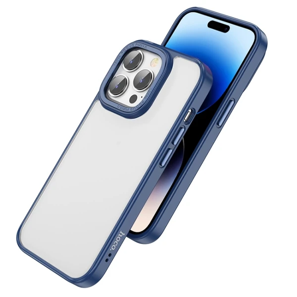 Hoco iPhone 14 Pro Golden Shield Frosted Silikon Telefon Kılıfı 1 Hoco iPhone 14 Pro Golden Shield Frosted Silikon Telefon Kılıfı