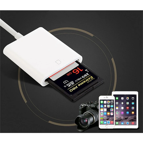 İPhone/İPad Lightning To SD Kart Hafıza Kart Adaptörü NK105 3 İPhone/İPad Lightning To SD Kart Hafıza Kart Adaptörü NK105 - Görsel 3