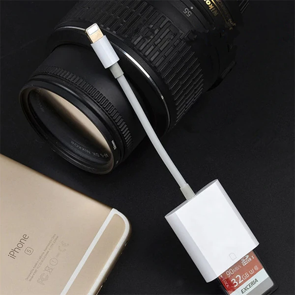 İPhone/İPad Lightning To SD Kart Hafıza Kart Adaptörü NK105 4 İPhone/İPad Lightning To SD Kart Hafıza Kart Adaptörü NK105 - Görsel 4
