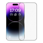 Baseus Crystalline iPhone 14 Pro için Parlama Önleyici Tempered Cam Ekran Koruyucu-(5775)