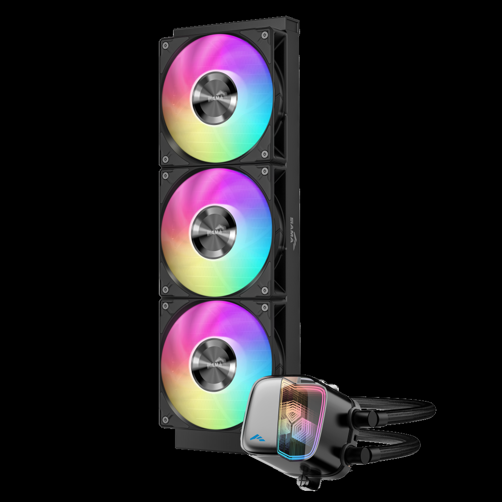 SAMA L70-360BK, Black, 360mm, 3x120mm ARGB Fan, CPU Sıvı Soğutma(1923) 3 SAMA L70-360BK, Black, 360mm, 3x120mm ARGB Fan, CPU Sıvı Soğutma(1923) - Görsel 3