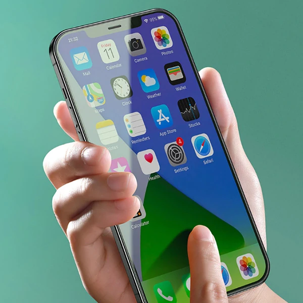 BASEUS İPhone 12 Pro Max 6.7 0.30mm Full Tempered Cam Ekran Koruyucu 2Set Anti-Bluelight 3 BASEUS İPhone 12 Pro Max 6.7 0.30mm Full Tempered Cam Ekran Koruyucu 2Set Anti-Bluelight - Görsel 3