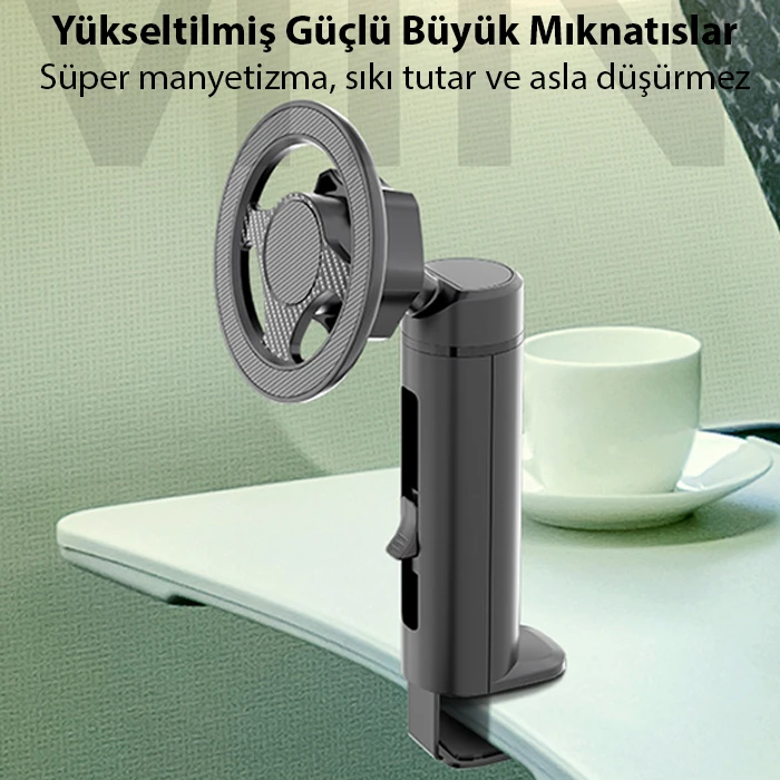 ALLY Magsafe Uyumlu Masa, Koltuk Klipsli Manyetik Telefon Tutucu-(5775) 3 ALLY Magsafe Uyumlu Masa, Koltuk Klipsli Manyetik Telefon Tutucu-(5775) - Görsel 3