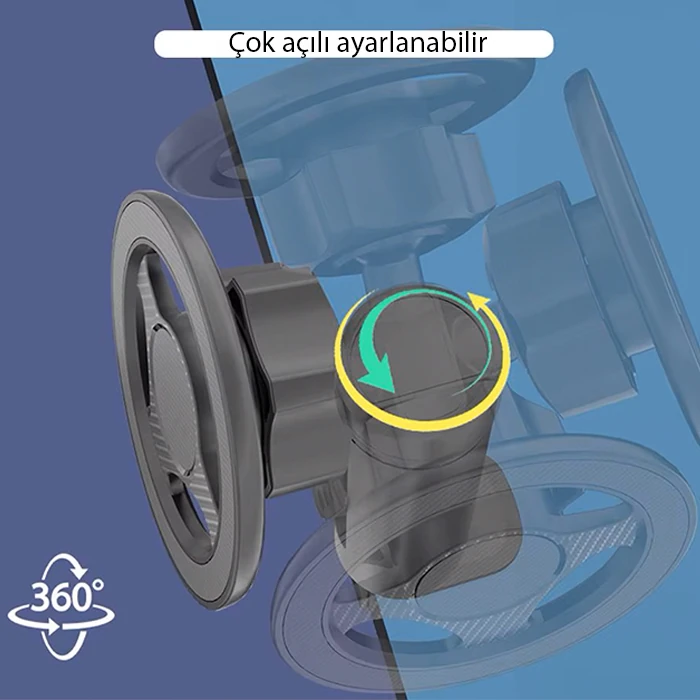 ALLY Magsafe Uyumlu Masa, Koltuk Klipsli Manyetik Telefon Tutucu-(5775) 4 ALLY Magsafe Uyumlu Masa, Koltuk Klipsli Manyetik Telefon Tutucu-(5775) - Görsel 4