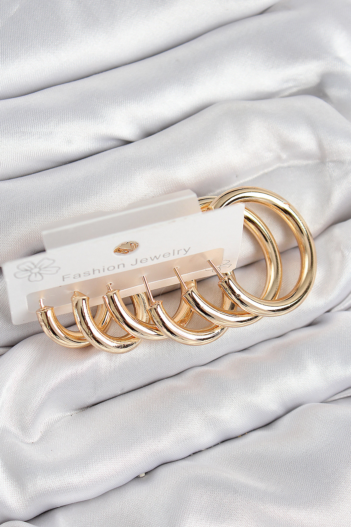 Pirinç Halka Model Gold Renk Kadın Set Küpe 5886 1 Pirinç Halka Model Gold Renk Kadın Set Küpe 5886