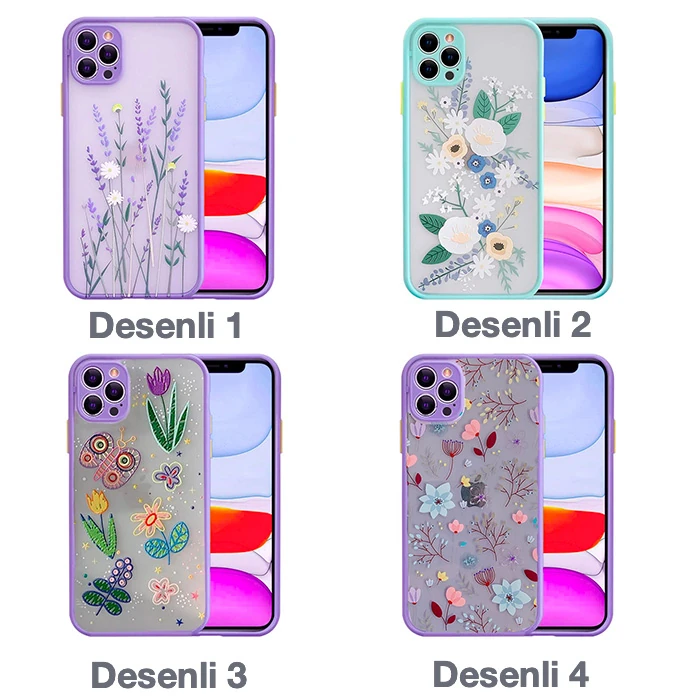 iPhone 12 Pro Max 6.7inç Kamera Korumalı Çiçek Desenli Silikon Kılıf 3 iPhone 12 Pro Max 6.7inç Kamera Korumalı Çiçek Desenli Silikon Kılıf - Görsel 3