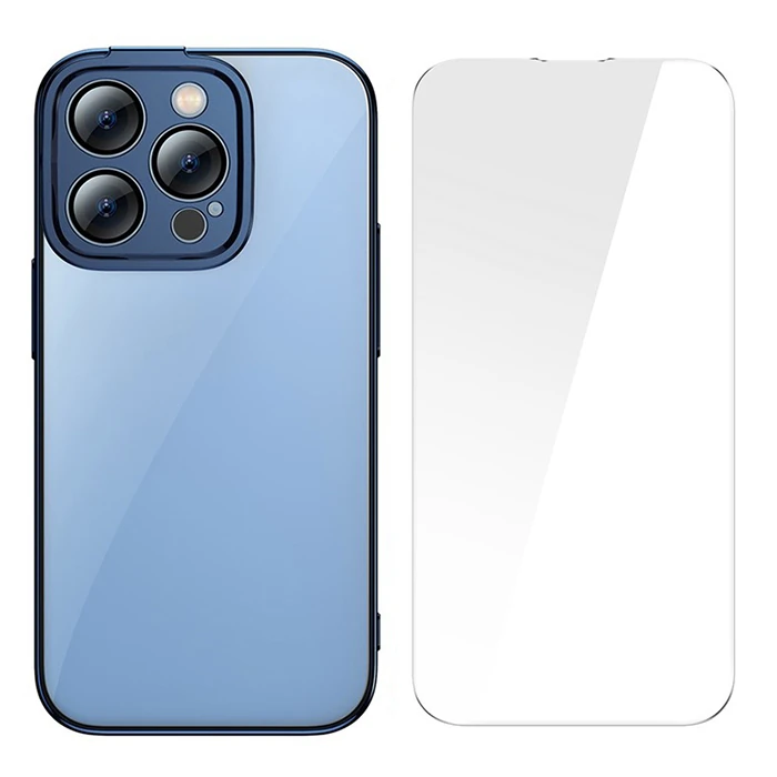 Baseus Glitter iPhone 14 Pro 6.1 Renkli Kenar Silikon Kılıf + Tempered Ekran Koruyucu Set 2 Baseus Glitter iPhone 14 Pro 6.1 Renkli Kenar Silikon Kılıf + Tempered Ekran Koruyucu Set - Görsel 2