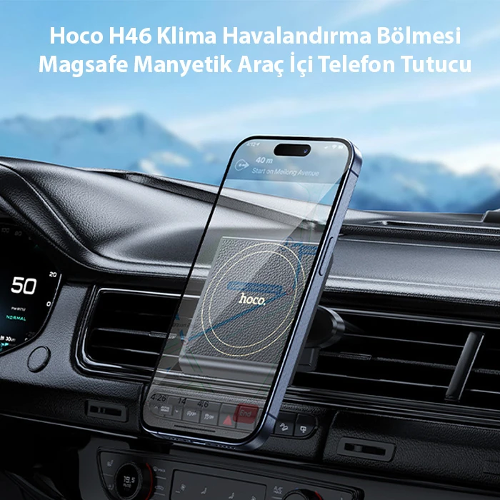 Hoco H46 Klima Havalandırma Bölmesi Magsafe Manyetik Araç İçi Telefon Tutucu-(5775) 2 Hoco H46 Klima Havalandırma Bölmesi Magsafe Manyetik Araç İçi Telefon Tutucu-(5775) - Görsel 2