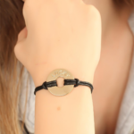 LUCKY (Şanslı) Siyah Deri İpli Unisex Mood Bileklik 5886