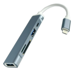 Haydiburaya 87 Ally S-503 5in1 Lightning to USB + SD Kart Hub Adaptör Çevirici Dönüştürücü