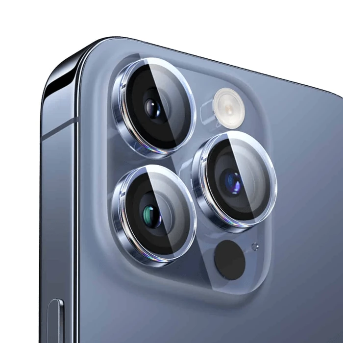 Baseus iPhone 15 Pro/15 Pro Max için Corning Serisi HD Cam Kamera Koruyucu-(5775) 1 Baseus iPhone 15 Pro/15 Pro Max için Corning Serisi HD Cam Kamera Koruyucu-(5775)