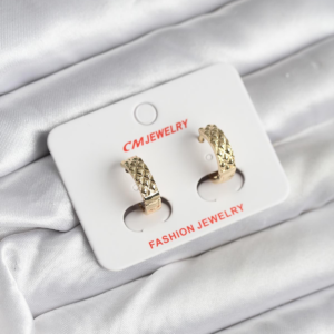 14K Gold Renk Kaplama CM Kadın Küpe 5886