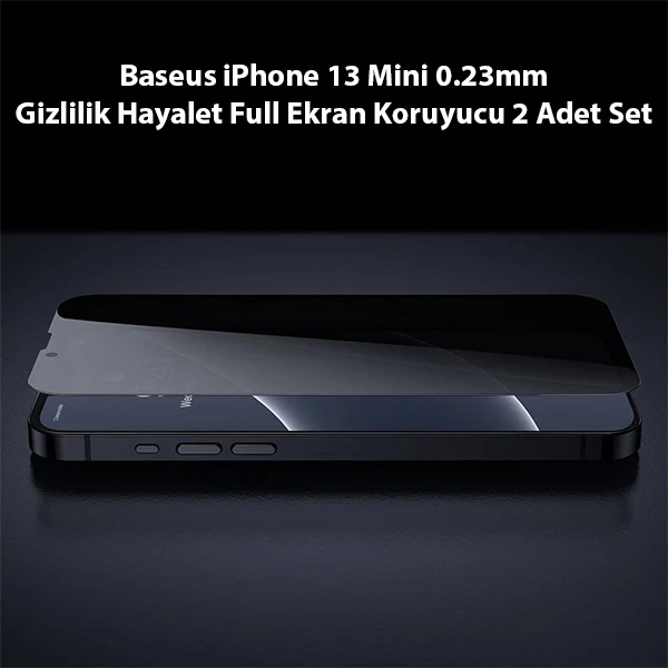 Baseus iPhone 13 Mini 0.23mm Gizlilik Hayalet Full Ekran Koruyucu 2 Adet Set 2 Baseus iPhone 13 Mini 0.23mm Gizlilik Hayalet Full Ekran Koruyucu 2 Adet Set - Görsel 2