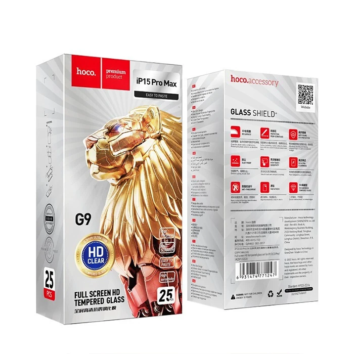 HOCO iPhone 15 Pro Max Full HD Tempered Kırılmaz Cam Ekran Koruyucu 25 Adet Set 4 HOCO iPhone 15 Pro Max Full HD Tempered Kırılmaz Cam Ekran Koruyucu 25 Adet Set - Görsel 4