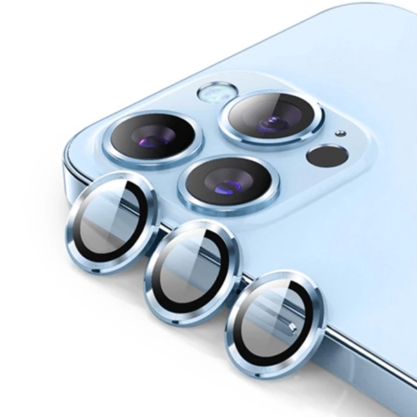ALLY İPhone 13 Pro -13 Pro Max 3D Metal Çerçeveli Kamera Lens Koruyucu 2 ALLY İPhone 13 Pro -13 Pro Max 3D Metal Çerçeveli Kamera Lens Koruyucu - Görsel 2