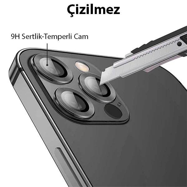 ALLY İPhone 13 Pro -13 Pro Max 3D Metal Çerçeveli Kamera Lens Koruyucu 4 ALLY İPhone 13 Pro -13 Pro Max 3D Metal Çerçeveli Kamera Lens Koruyucu - Görsel 4