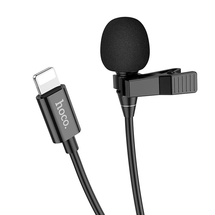 HOCO L14 iPhone Lightning Kablolu Profesyonel Yayıncı Yaka Mikrofonu 2mt 1 HOCO L14 iPhone Lightning Kablolu Profesyonel Yayıncı Yaka Mikrofonu 2mt