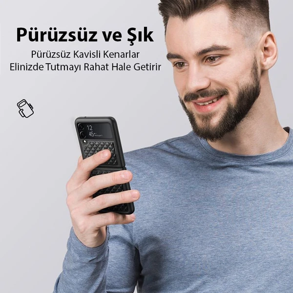 Dux Ducis Venice Series Samsung Galaxy Z Flip3 5G için Premium Deri Kılıf 4 Dux Ducis Venice Series Samsung Galaxy Z Flip3 5G için Premium Deri Kılıf - Görsel 4